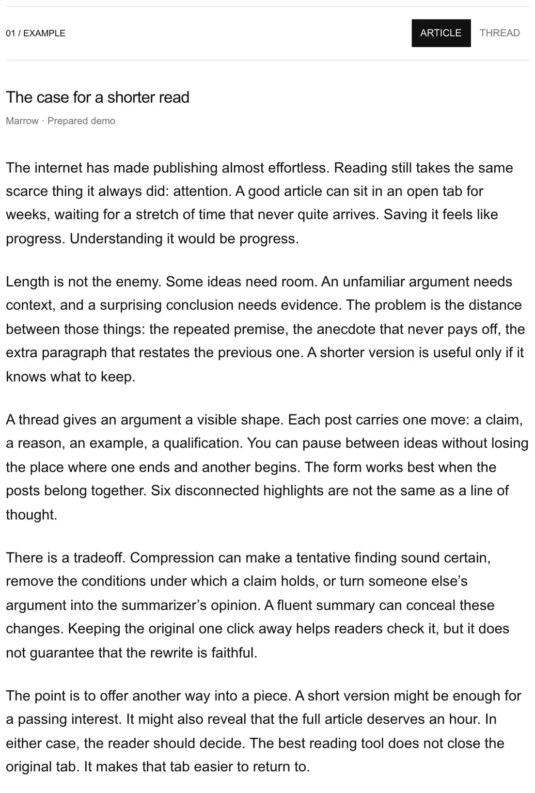 The original article in Marrow